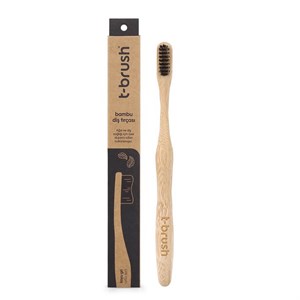 T-Brush Bambu Diş Fırçası Koyu Gri - Orta Sert