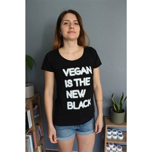 Siyah Tshirt - Vegan Is The New Black