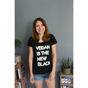 Siyah Tshirt - Vegan Is The New Black